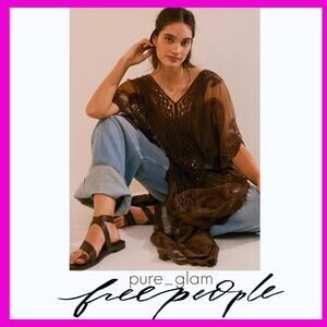Free People kaftan lace all tous sheer